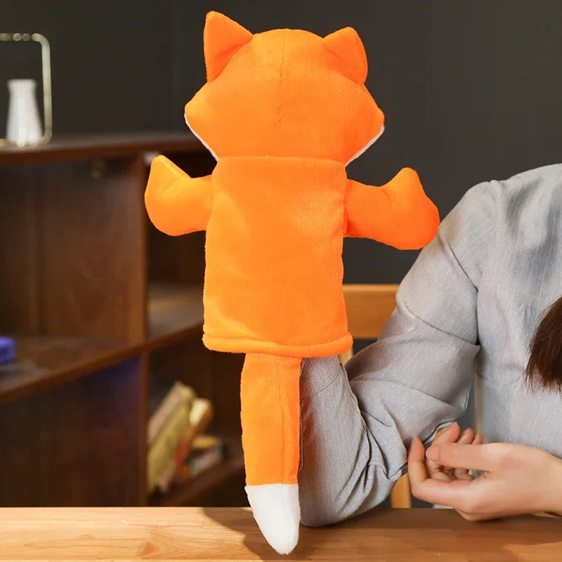 Stuffed Plush Animals Toys Hand Finger Puppet Kawaii Dolls Educational Baby Toys Learning & Education Monkey Tiger Children Gift