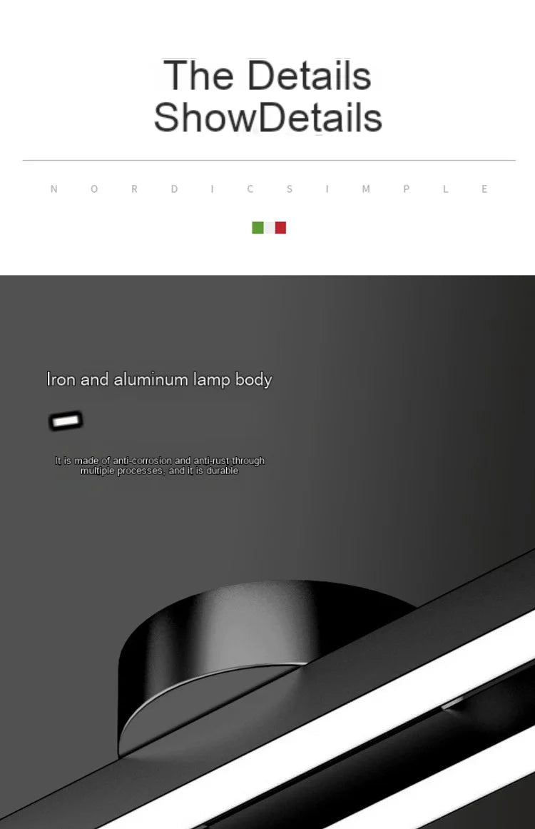 Long Aluminium LED Ceiling Light Modern Creative Design Ceiling Lamp Indoor Lighting Fixture Hallway Balcony Aisle Office Lustre