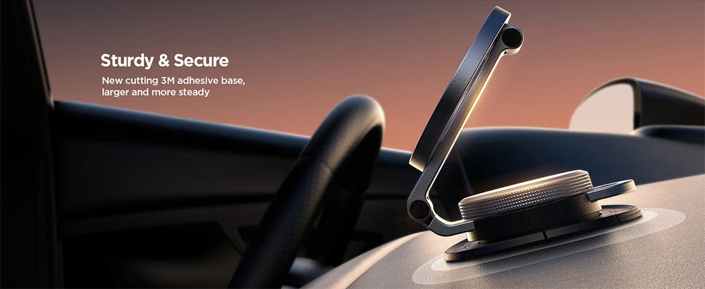 JOYROOM All-Metal Fordable Magnetic Phone Holder for Car 360° Rotation Strong Magnets Phone Mount Stand for Car Dash for iPhone