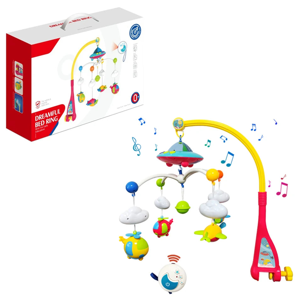 Musical Baby Crib Mobile with 108 Melody Lights Projection for Newborn Mobile for Crib Toys for Infants Remote Control Crib Toys