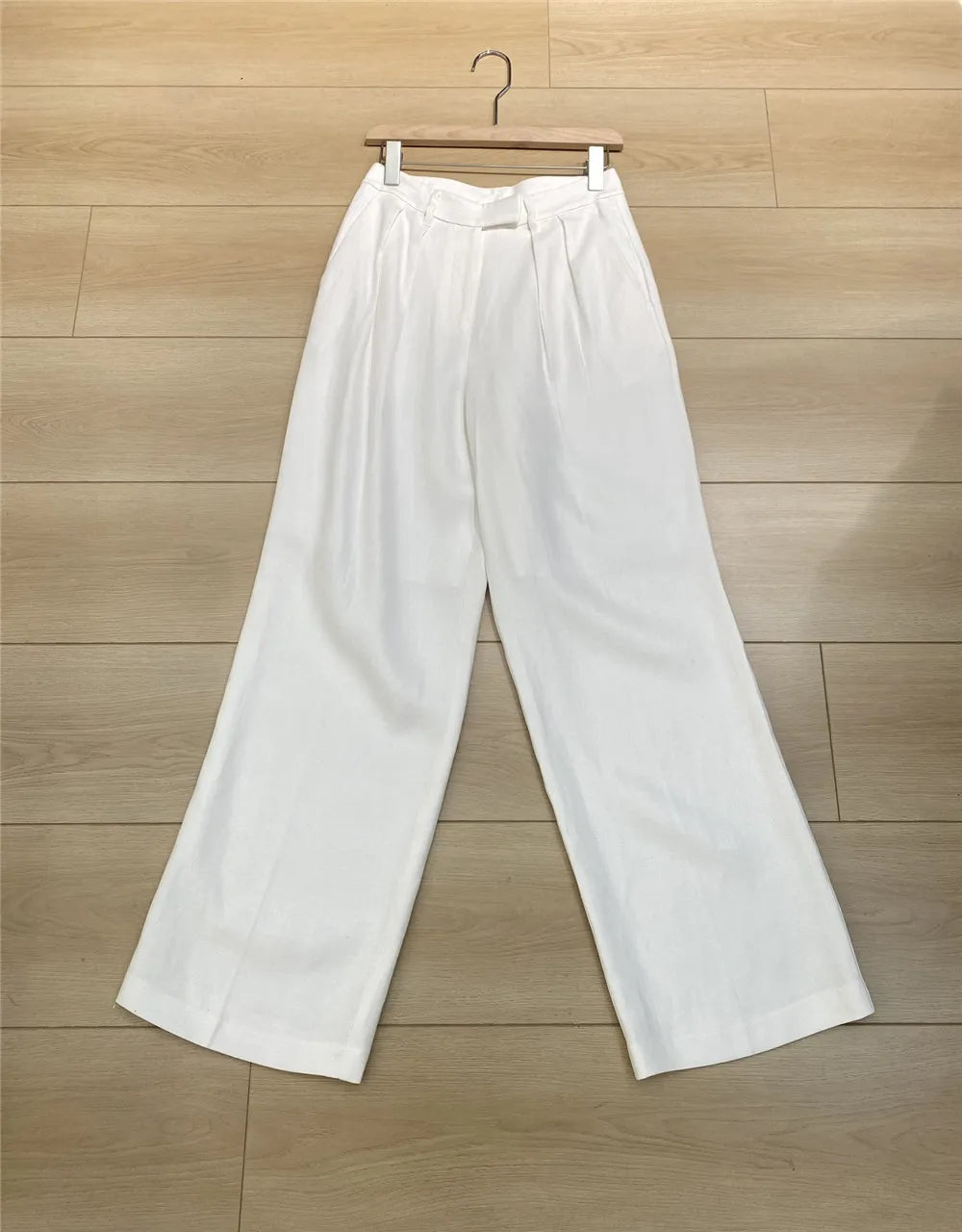 Women's Clothing 2 Piece Set White Suit Coat +High Waisted Wide Leg Pants Elegant  Suit Spring/Summer new