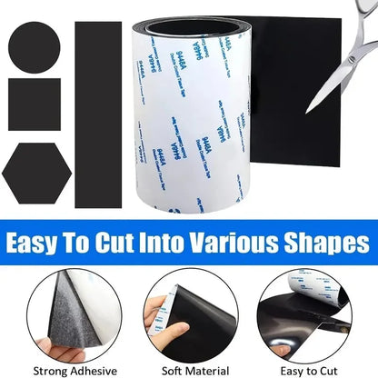 Non Slip Self Adhesive Silicone Cuttable Furniture Pads 4x40 inch - Anti-Sliding Anti-Scratch Rubber Floor Protectors