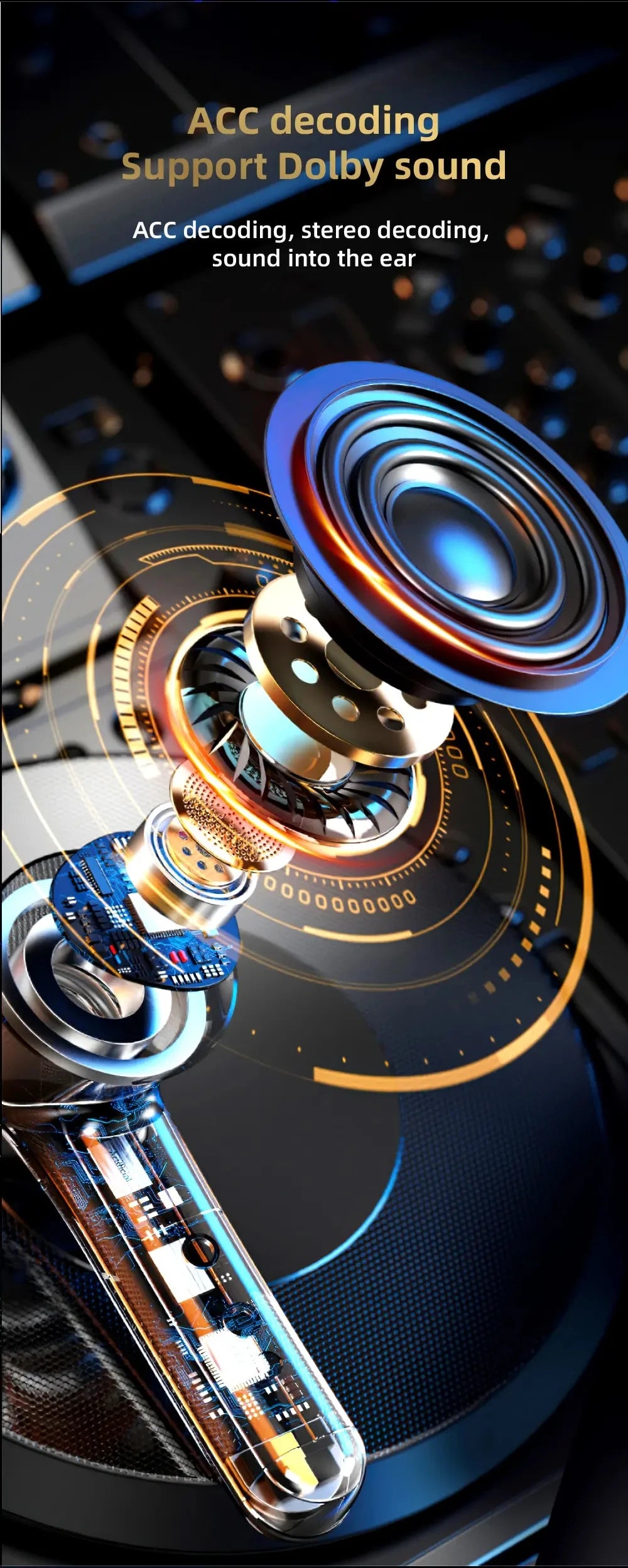 New Pro60 Binaural Wireless TWS Wireless Bluetooth Headset Mini Sports Bluetooth Headset NoiseCancelling Gaming Headset