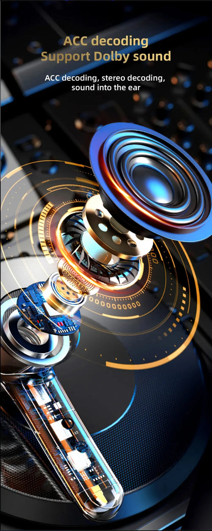 New Pro60 Binaural Wireless TWS Wireless Bluetooth Headset Mini Sports Bluetooth Headset NoiseCancelling Gaming Headset