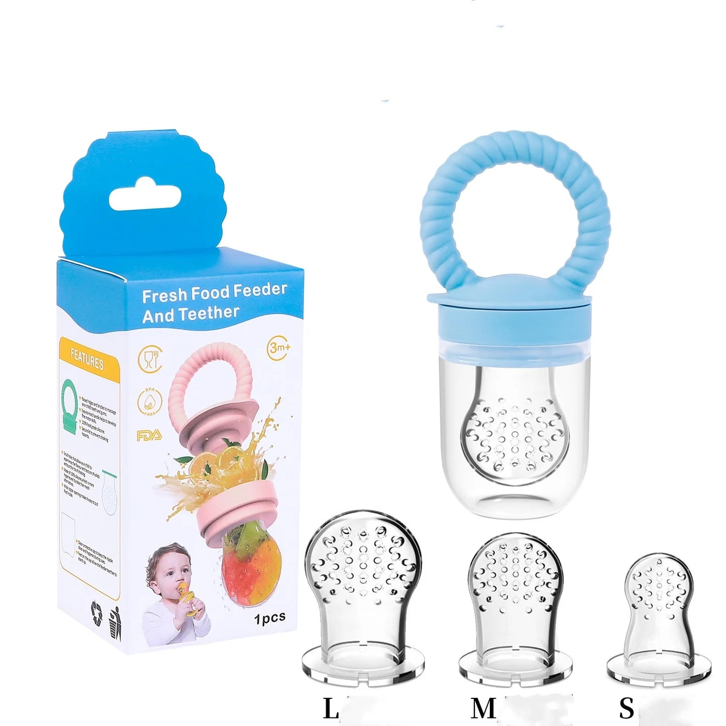 1pcs Food Bite Bag Feeder Fruit Vegetable Feeding Food Grade Silicone Feeding Tableware Silicone Baby Pacifier Bottle Feeder