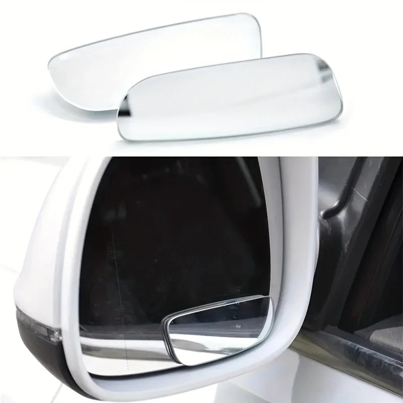 2Pcs Car Arc Wide-angle Rearview Mirror Clear Slim Blind Spot Reversing Glass Convex Rear View Mirror Parking Mirror for SUV Car