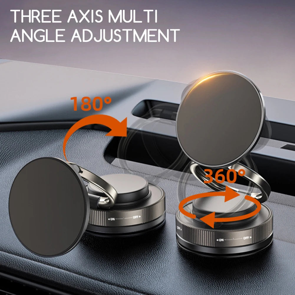 Rotatable 360 Degree Magnetic Car Phone Mount Vacuum Suction Phone Holder for Navigation Driving
