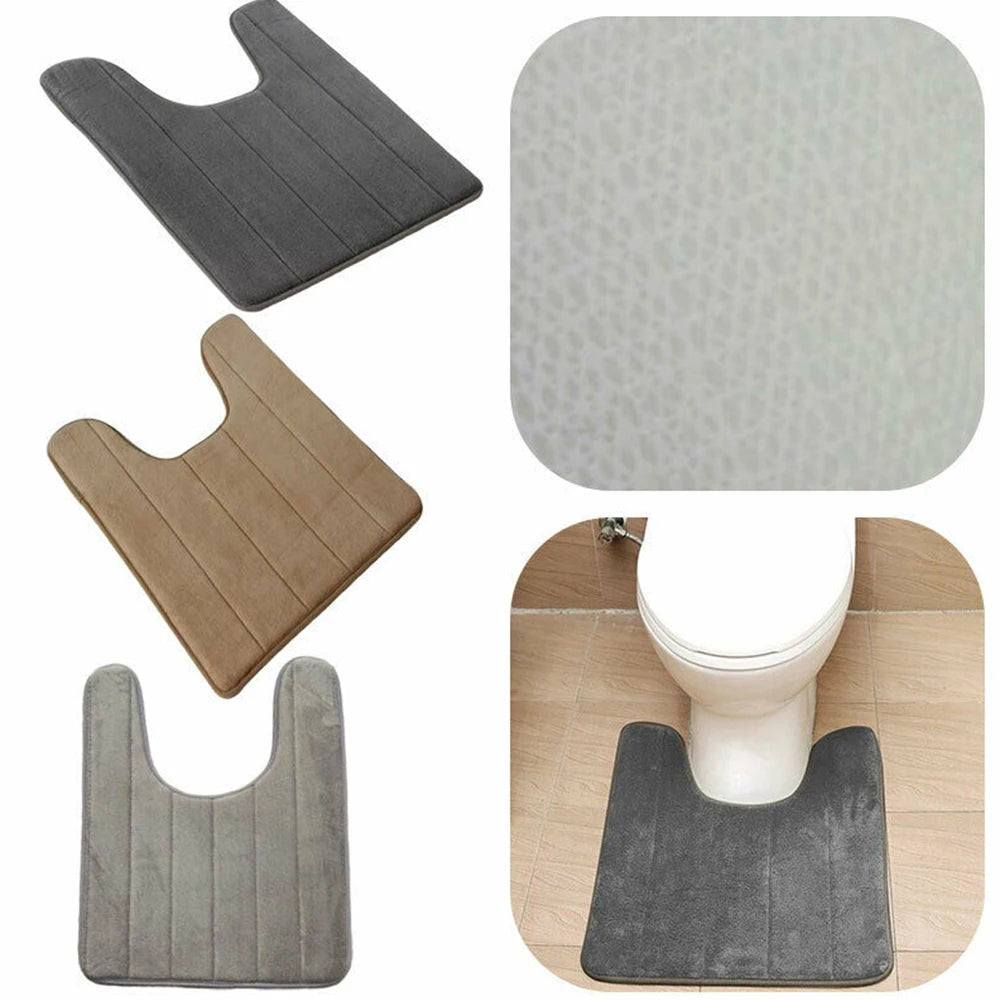 Bathroom Toilet Accessories Parts Water Absorbing Mats Toilet Mats Toilet Floor Mats 1pc Coral Fleece Hot Sale