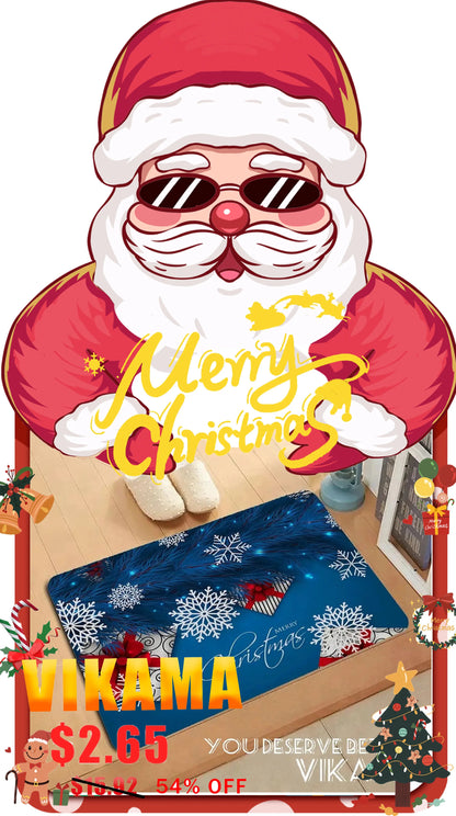 VIKAMA Retro Creative Wooden Long Floor Mats Modern Chinese Kitchen Carpet Bathroom Floor Mats Hallway Floor Mats Home Decor