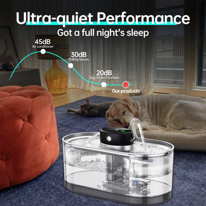 Stainless Steel Wireless Smart Cat Water Fountain 5000mah Pet Water Dispenser for Dog Cat Infrared Sensor Pet Drinkier Fountain