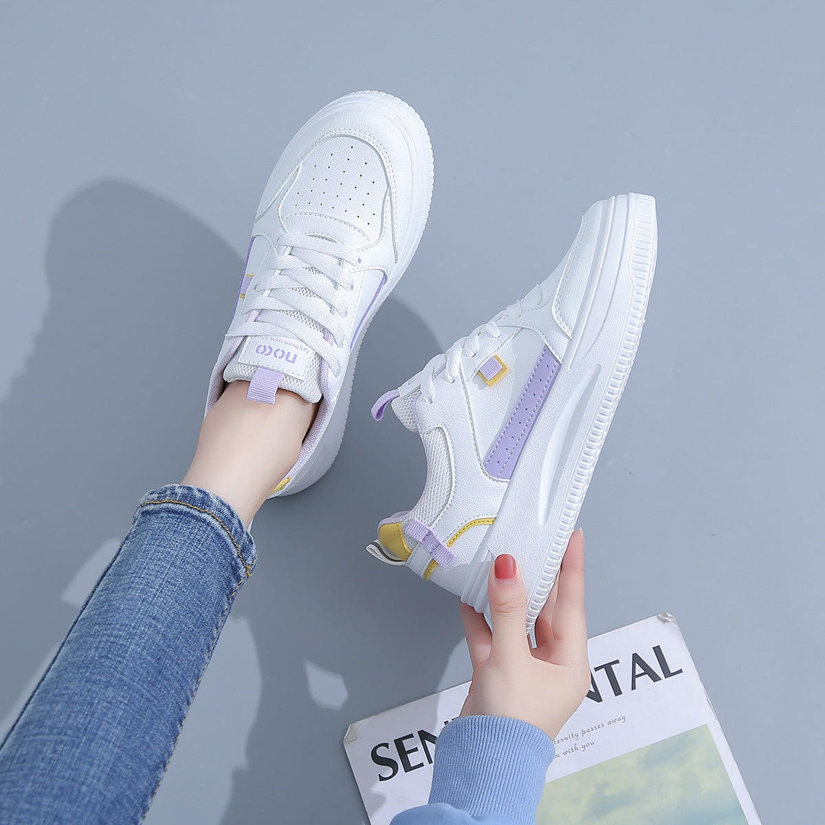 Fashion Women's Sneakers Platform Sports Shoes White running Sneakers Chunky Sneakers Shoes Tennis Female Basket