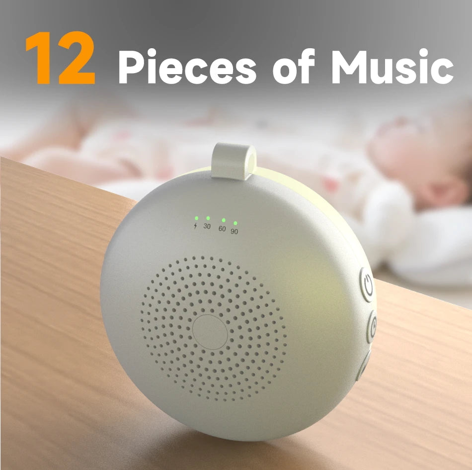 1000mAh USB Rechargeable White Noise Machine with Night Light, 12 Soothing Sounds,Timer Shutdown for Baby/Adult