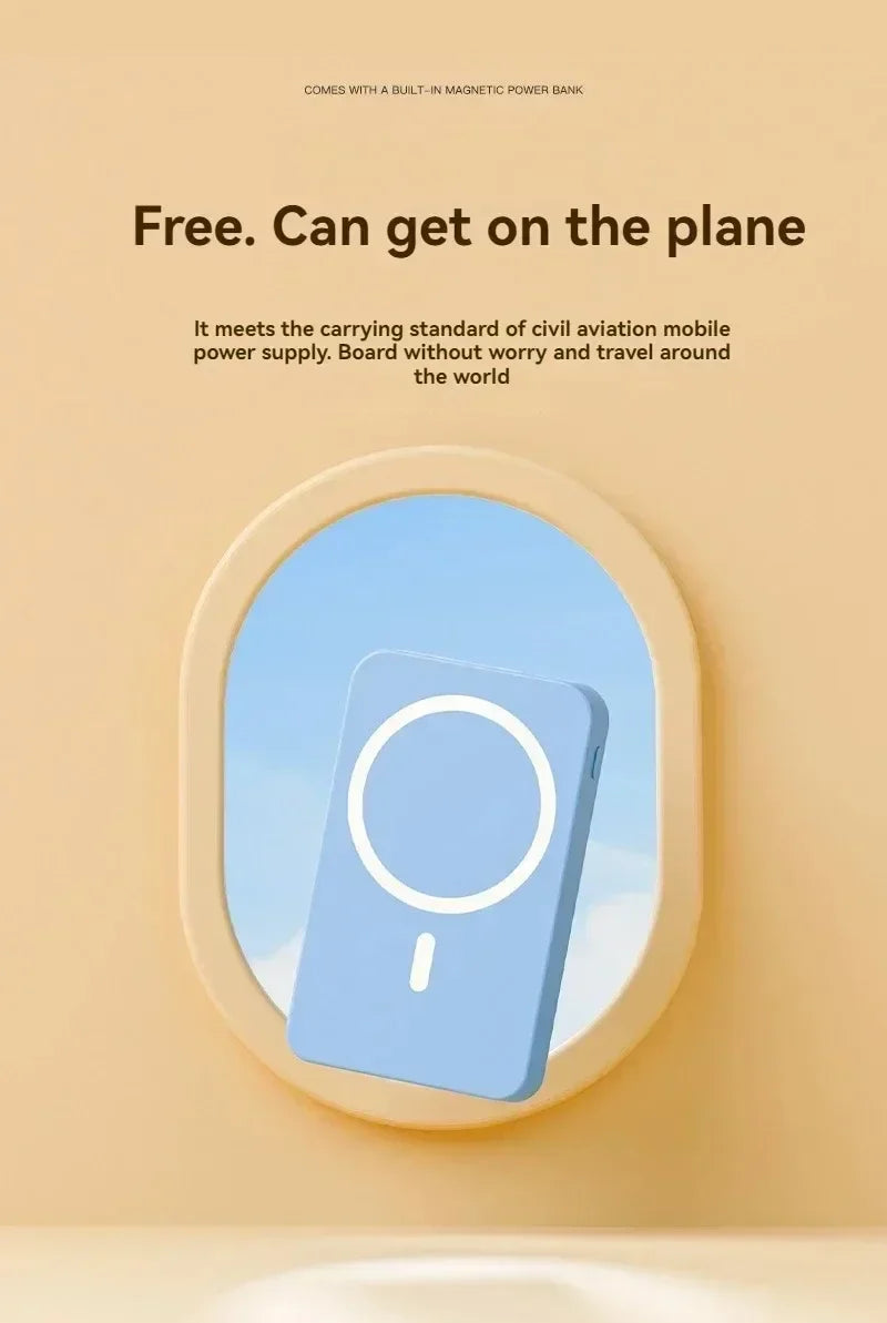 Wireless power bank, built-in cable holder, large capacity, super fast charging, power bank, magnetic, 30000mAh, new