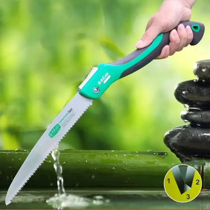LAOA Quick folding saw, adjustable angle, waist hanging hand saw, woodworking saw, camping saw, hand board garden saw
