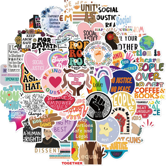 50PCS Social Justice Graffiti Stickers Handbooks Phone Cases Laptop Insulators Decorative Stickers