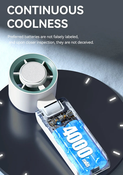 Handheld Fan, Portable Handheld Fan with Ice Function Turbo Powerful Rechargeable Fans  for Outdoor Indoor travel essentials