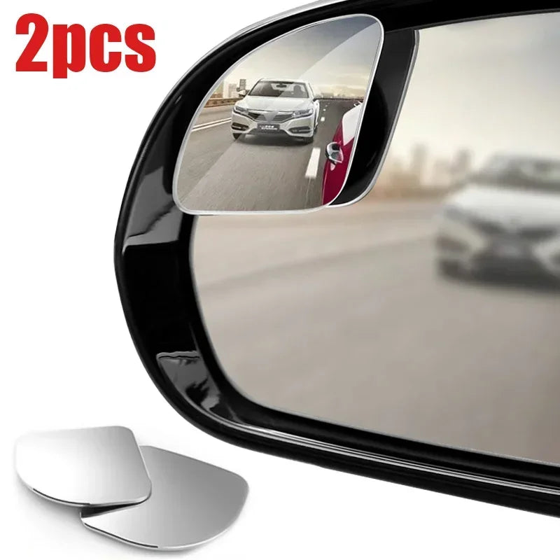 Car Blind Spot Mirror Frameless Auxiliary Rearview Mirror Auto Motorcycle Universal Wide Angle Adjustable Small Mirrors
