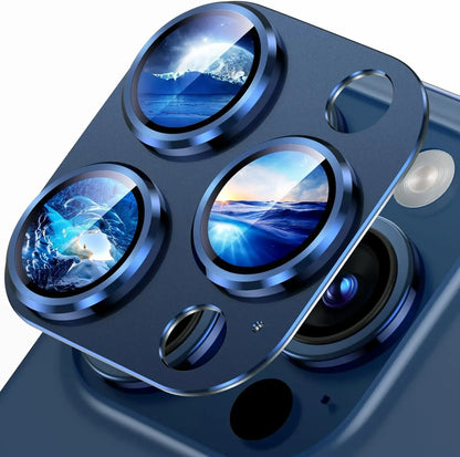 Blue Camera Lens Protection Cover For IPhone 16 15 Pro Max 16 Plus 13 12 Mini 14 13 Pro Max Tempered Glass Protector Accessories