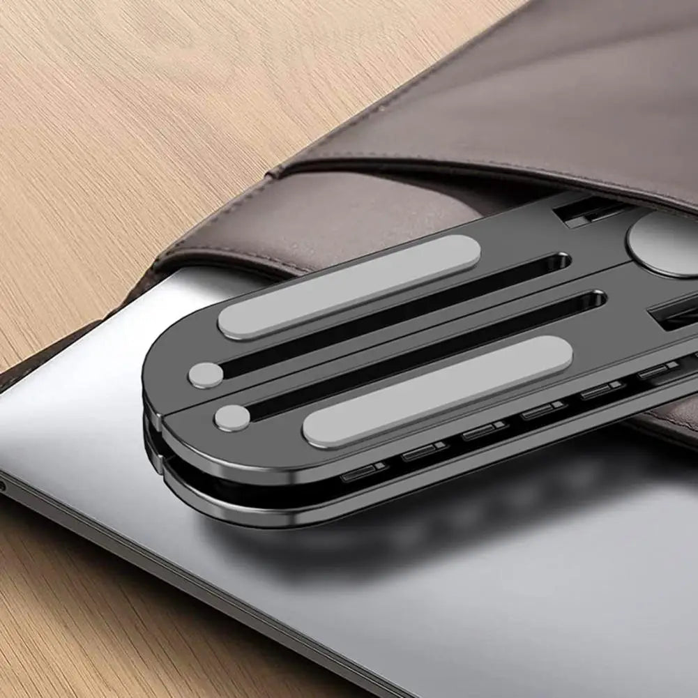 Aluminum Alloy Laptop Holder Heat Dissipation Laptop Stand Portable Foldable Laptop Holder 10-level Height for Desktop