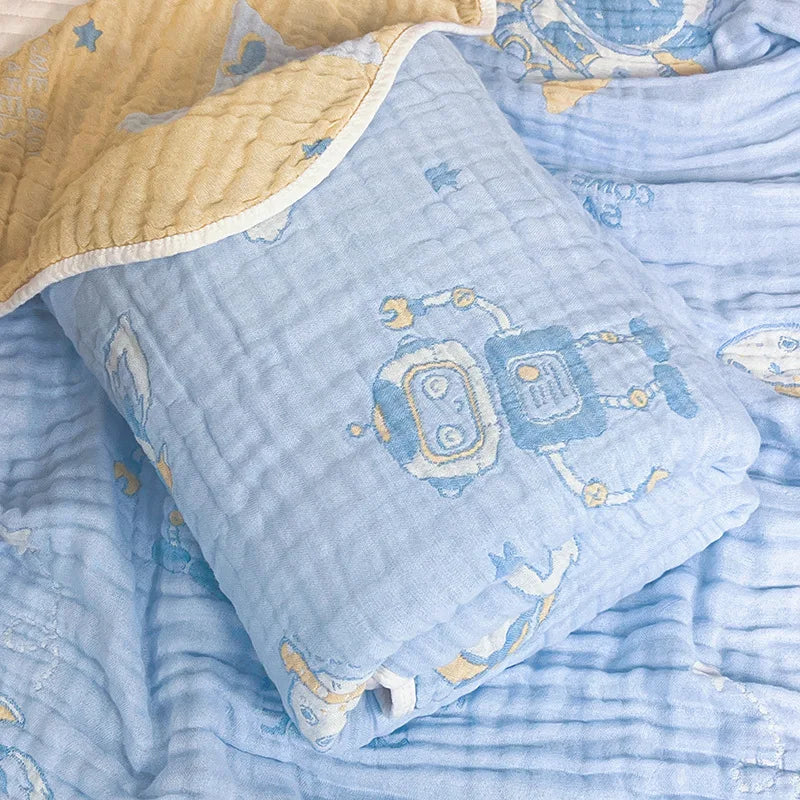 Baby Muslin Blanket Newborn Swaddle Blanket For Boys Girls Bamboo Soft Nursery Receiving Blanket For Bed Crib Quilt Bath Towel