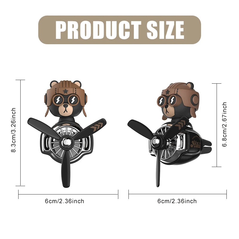 DIY perfume Odorless ornament plane pilot bear car air fresheners decorations accessories aroma vent clip fragrance diffuser men