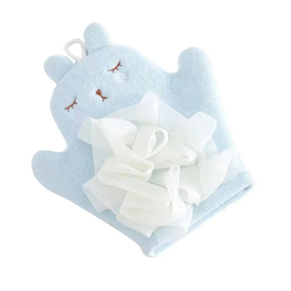 Cartoon Baby Bath Gloves Cotton Bath Towel for Children Kids Cute Animal Bath Brushes Comfortable Shower Sponge Bath Accessories