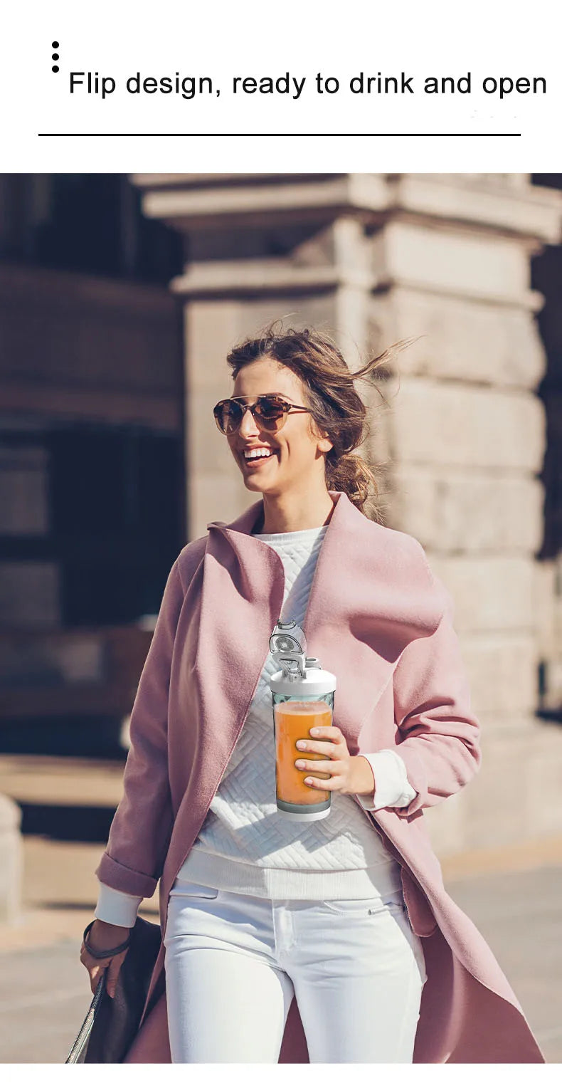 Portable Blender Juicer Multifunctional Usb Charging 600ml Electric Juicer Machine Fresh Fruit Juice Blender Smoothie Cup Bottle