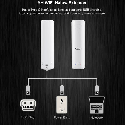 WiFi Halow Extender Amplifier 800M Long Distance High Performance Stable Suit for Home Office Outdoor Farm Portable