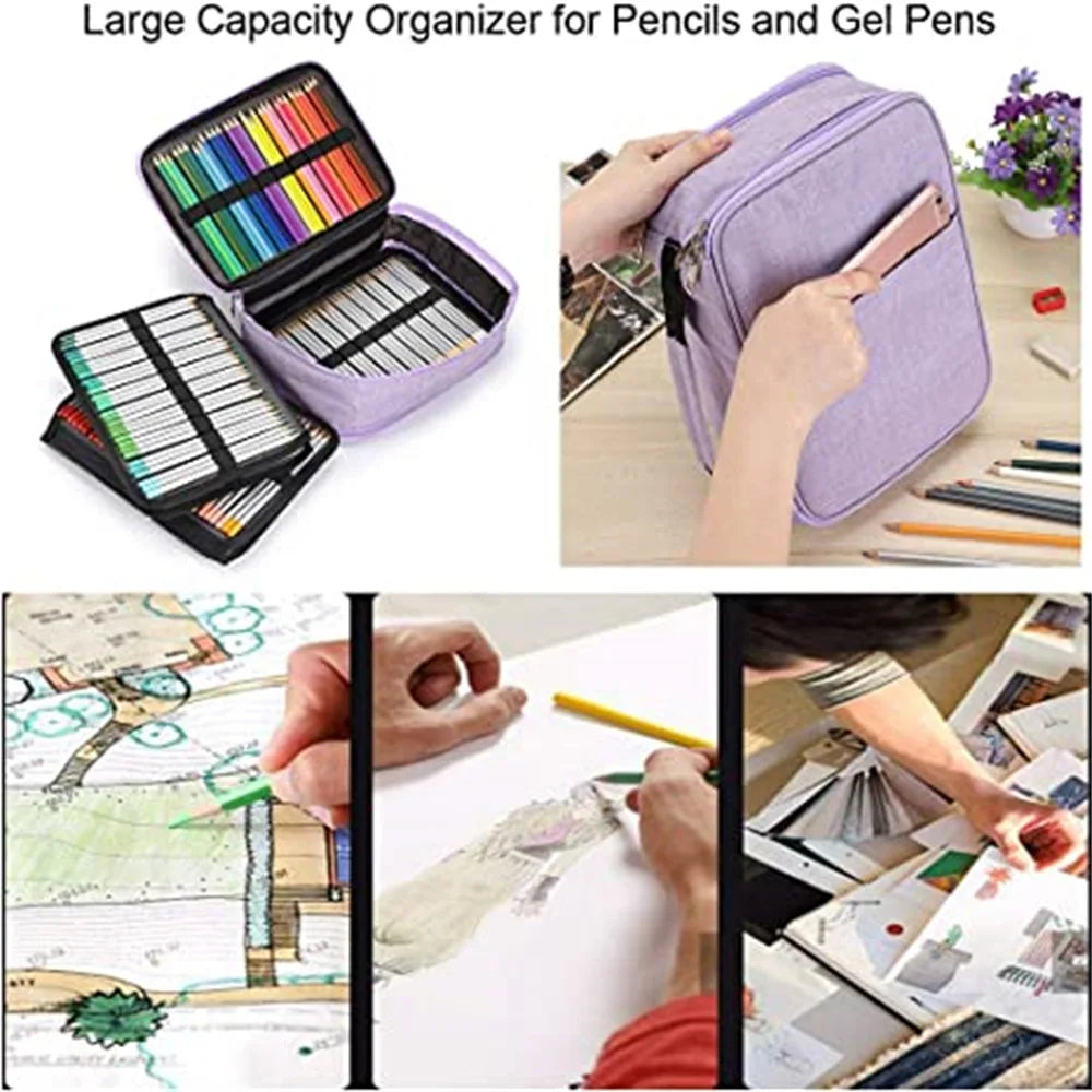 School Pencil Case Supplies 300 Slots Pencilcase Stationery Organizer Acsesories Large Capacity Pen Box Kit Aesthetic Bag Pouch