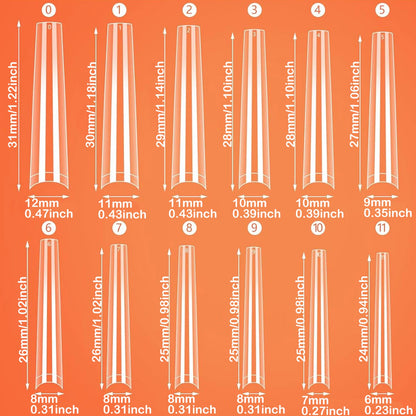 240PCS Short Almond Nail Tips Soft Gel Pre-Shaped Acrylic Nail Tips Half Matte Full Cover Nail Tips Clear Gelly Press on Nail