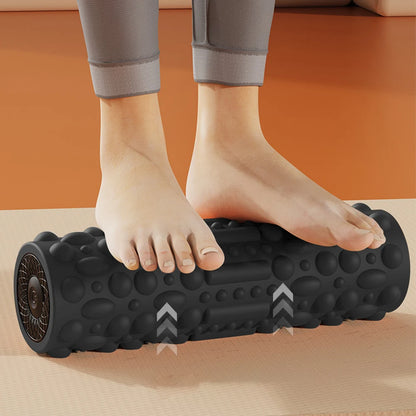 Electric Vibrating Foam Roller Yoga Column Rechargeable Exercise Roller 5 Modes Muscle Roller for Yoga Pilates