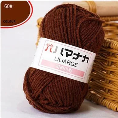 Multi-purpose 25g/ball Milk Cotton Yarn for DIY, Handmade Crafts, Amigurumi, Hats, and Bags
