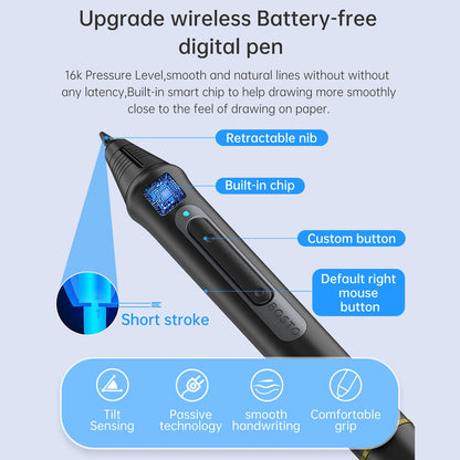 BOSTO BT-13HDK Portable Graphics Drawing Tablet 13.3 Inch H-IPS LED Screen Display Anti-glare Digital Art Drawing Pad