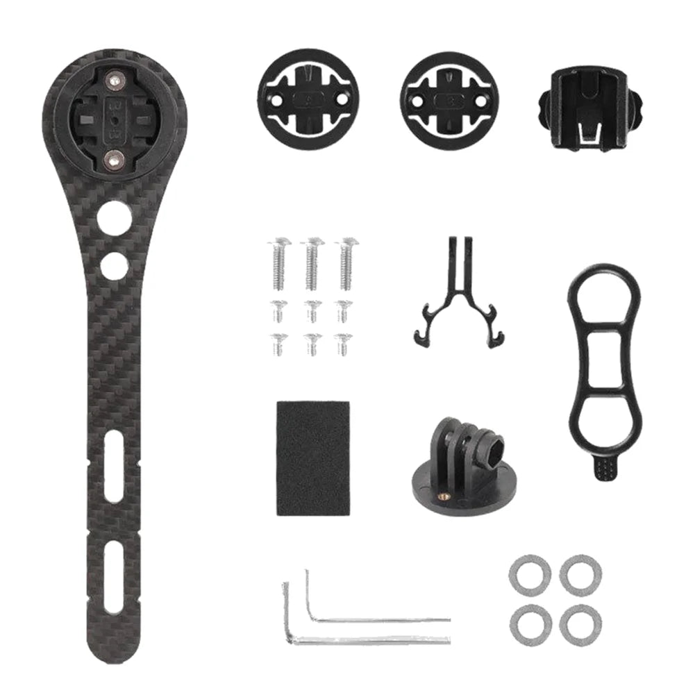 Carbon Fiber Bicycle Computer Holder Bike Handlbar Computer Mount Cycling Speedometer Support Holder Computer Mount For Garmin