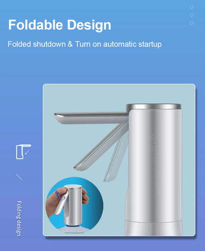 Electric Water Gallon Bottle Pump Foldable Automatic Water Dispenser 19 Liters Bottle Rechargeable Desktop Drinking Water Pump