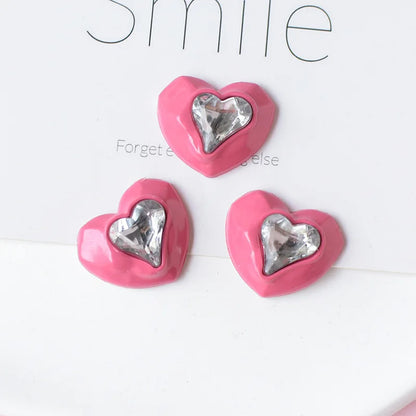 5pcs Cute Pink Series Cartoon Resin Flatback Cabochons for Diy Jewelry Making Handmade Crafts Materials Junk Case Charms