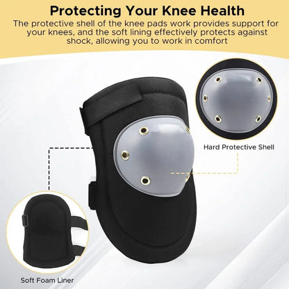1Pair Professional Knee Pads for Work, Durable Construction Adjustable Knee Pads for Flooring, Gardening, Cleaning, Constructing