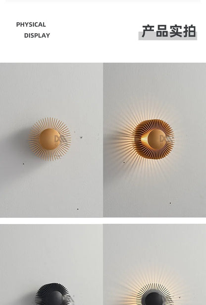 Modern Minimalist Atmosphere Small Wall Lamp LED Aluminum Art Decorative Wall Mounted Living Bedroom Bedside Background Hotel