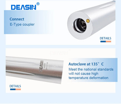 Dental LED Light 1:1 Ratio Contra Angle E-generator Low Speed Handpiece Inner Water Spray E-Type dentistry