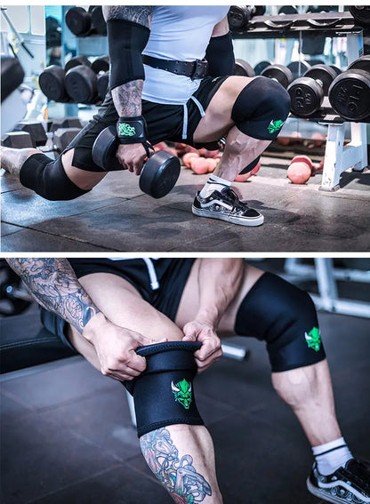 1 Pair Fitness Powerlifting Knee Pads Squat Support Weightlifting Knee Sleeve Strength Lifting Pads Gym Training Knee Covers