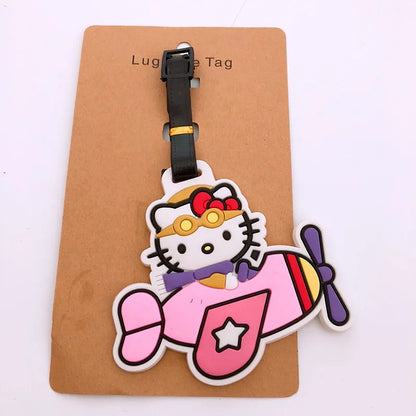 Travel Accessories Luggage Tag Cartoon Hello Kitty Suitcase Portable Label Wholesale