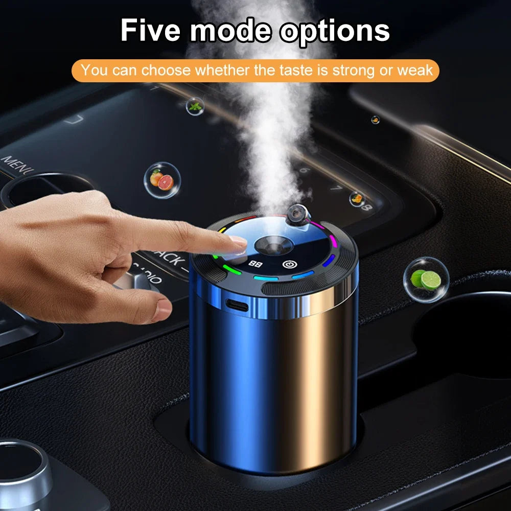 Rechargeable Car Air Diffuser Fragrance Humidifier Aroma Car Air Freshener Long Lasting Odor Eliminator Removing