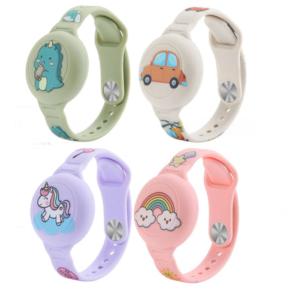 For Airtag Wristband Kids Waterproof Silicon Cartoon Hidden Airtag Bracelet Anti-Lost Airtag Holder Case Tracker Accessory