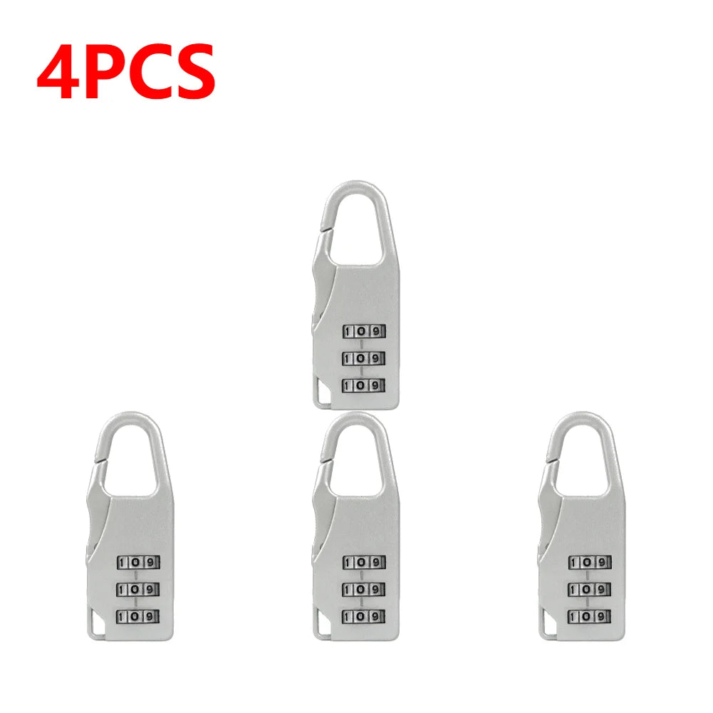 3 Digit Number Combination Pad Lock Padlock Outdoor Waterproof Lock Suitcase Luggage Security Coded Lock Zinc Alloy Code Lock