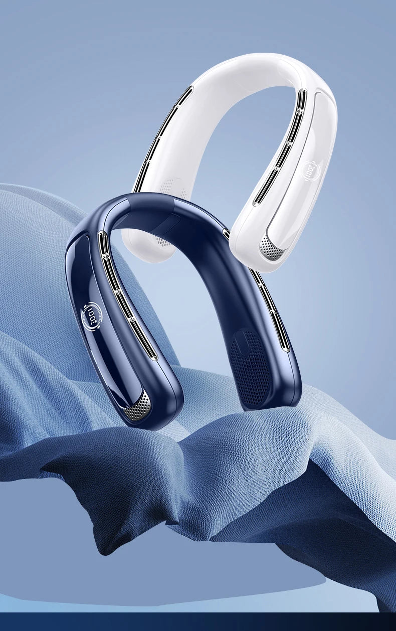 Xiaomi Portable Neck Fan Smart Digital Display Power Ventilador Rechargeable Outdoor Bladeless Silent Electric Neck Fan Cooler