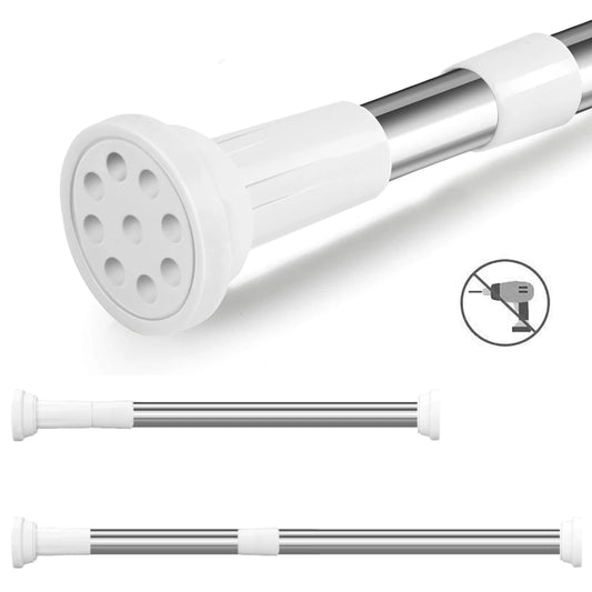 Adjustable Shower Curtain Pole Telescopic Curtain Pole Extendable Curtain Pole Shower Curtain Rod No Drill Curtain Rod