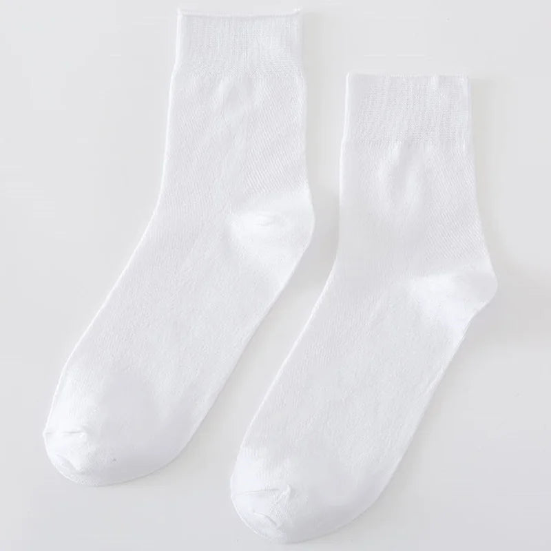 Women's 5 Pairs Quality Cotton Diabetic Middle Socks Comfortable Loose Mouth  Plus Size48,49,50 Older Men's Diabetic Socks Meias