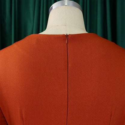 Elegant Office Dresses for Woman V Neck Full Sleeve Belt Waisted Sheath Package Hips Mid Calf Formal Business Work Wear Gowns OL