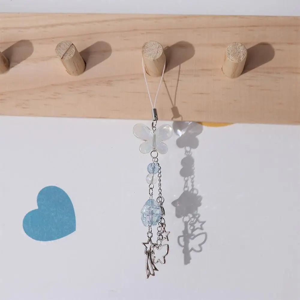 Sweet Girl Y2K Phone Pendant Phonestraps Phone Charms Phone Chain Butterfly Backpack Ornament Phone Lanyard Keyring Jewelry