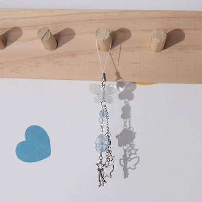 Sweet Girl Y2K Phone Pendant Phonestraps Phone Charms Phone Chain Butterfly Backpack Ornament Phone Lanyard Keyring Jewelry